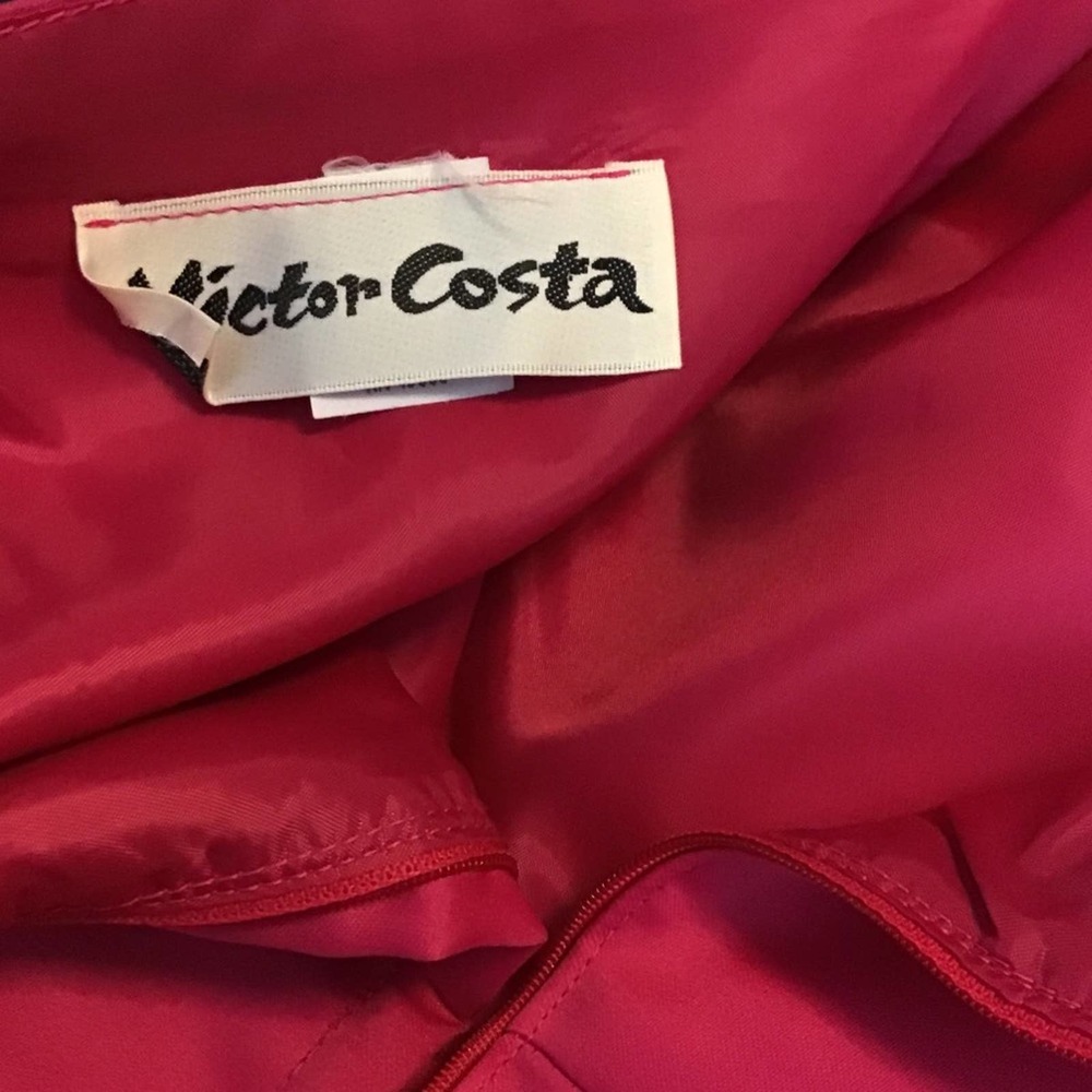 Vintage Victor Costa Barbie pink strapless gown with large bow - Picture 4 of 9